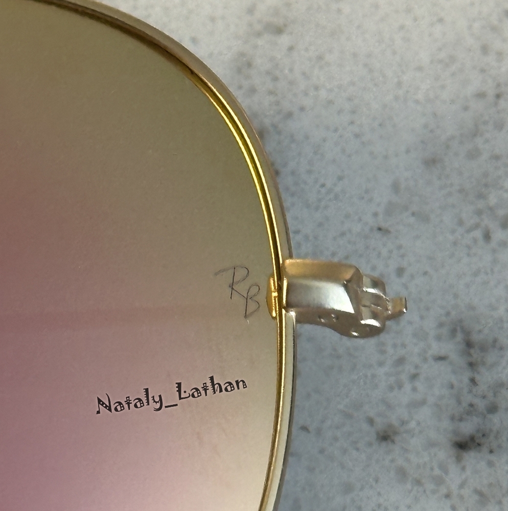 Ray-Ban (Store Display) Aviator Copper Pink Lens RB3025 - Picture 7 of 11